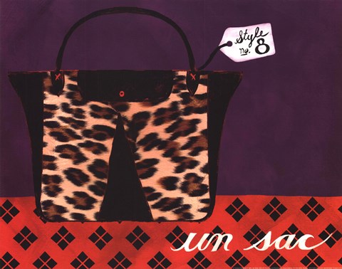 Framed Leopard Handbag IV Print