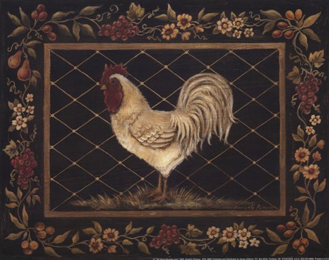 Framed Old World Rooster - Mini Print