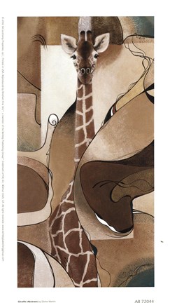 Framed Giraffe Abstract Print