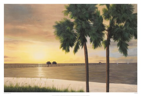 Framed Naples Sunset Print