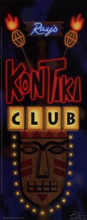Framed Kon Tiki Club Print