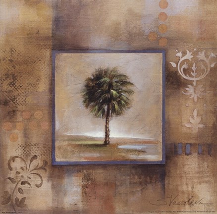 Framed Sunlit Palmetto I Print