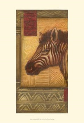 Framed Grasslands Batik III Print