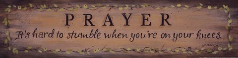 Framed Prayer - It&#39;s Hard To Stumble Print