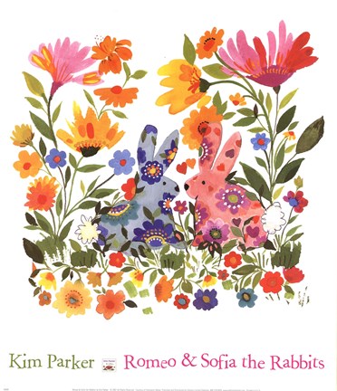 Framed Romeo And Sofia The Rabbits Print