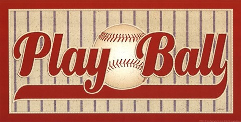 Framed Play Ball Print