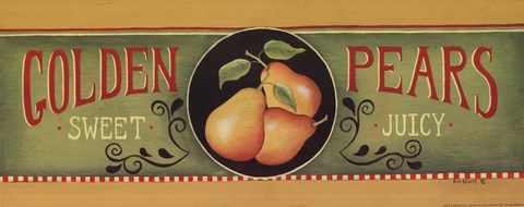 Framed Golden Pears Print