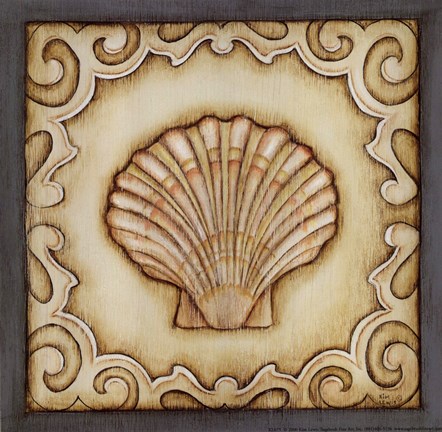 Framed Cottage Seashell Print