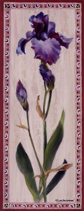 Framed Iris Panel I Print