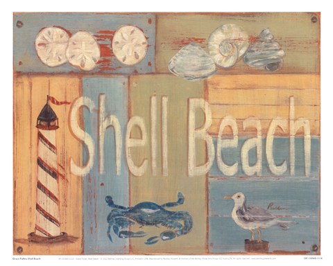 Framed Shell Beach Print