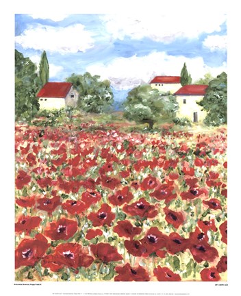 Framed Poppy Field #1 Print