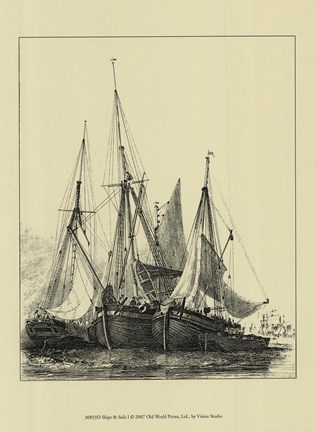 Framed Ships And Sails I Print