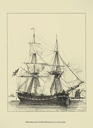 Framed Ships And Sails IV Print