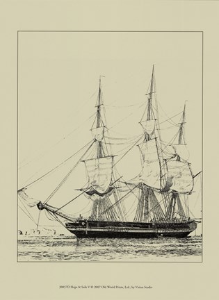 Framed Ships And Sails V Print