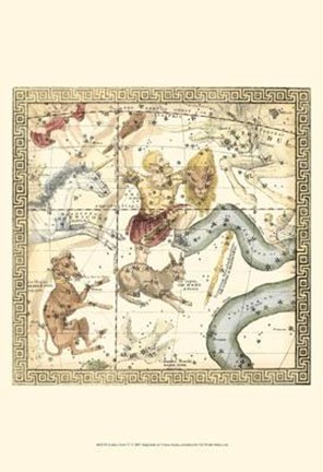 Framed Zodiac Chart IV Print