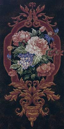 Framed Rose Tapestry II Print