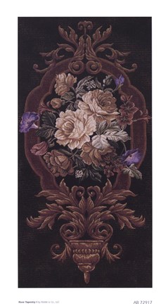 Framed Rose Tapestry I Print