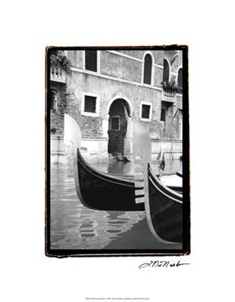 Framed Resting Gondolas Print