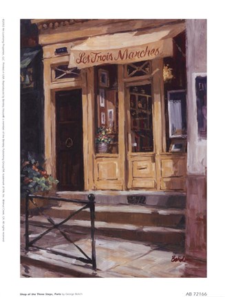 Framed Shop Of The Three Steps, Paris Print