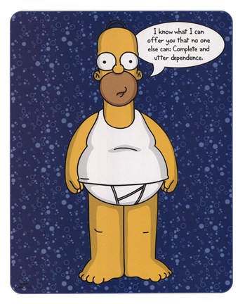 Framed Simpsons - Homer Dependence Print