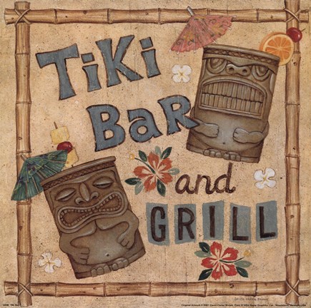 Framed Tiki Bar Print