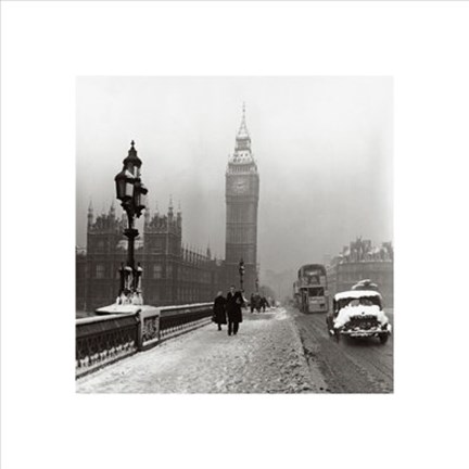 Framed Big Ben-Winter In London, c.1955 Print
