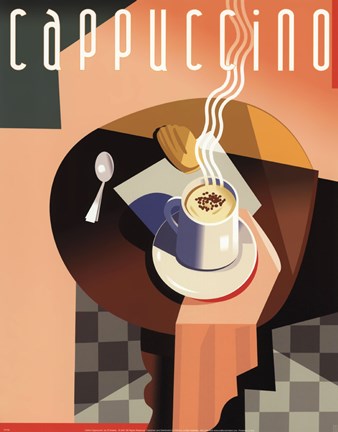 Framed Cubist Cappuccino Print