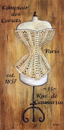 Framed Modle De Corset I Print