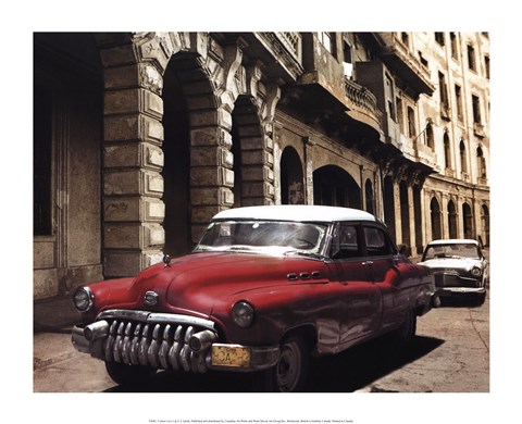 Framed Cuban Cars I Print