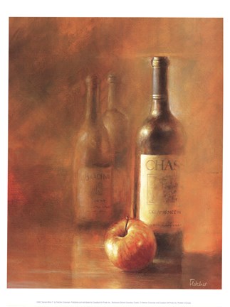 Framed Sunset Wine II Print