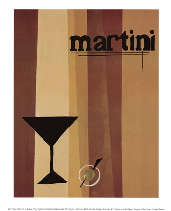 Framed Groovy Martini I Print