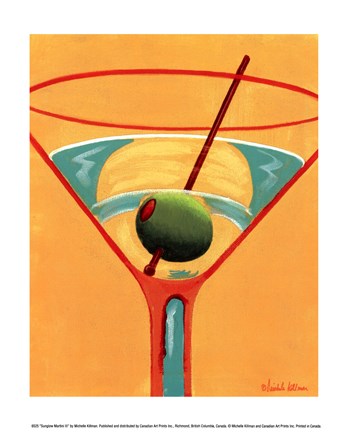 Framed Sunglow Martini III Print
