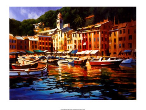 Framed Portofino Colors Print