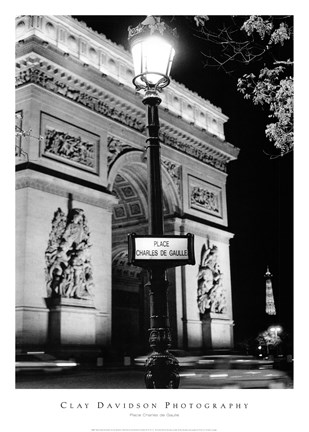 Framed Place Charles de Gaulle Print