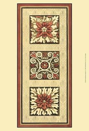 Framed Printed Rosette Tapestry II Print