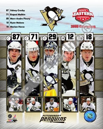 Framed Pittsburgh Penguins 2008 Eastern Conference Champions Composite Print