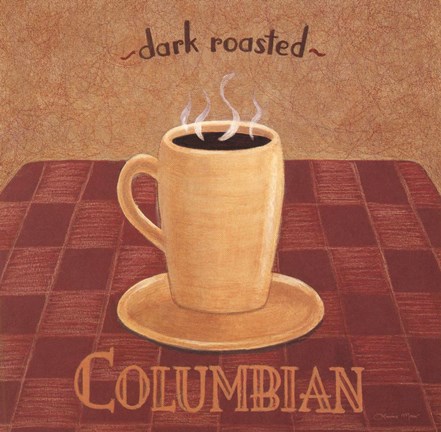 Framed Columbian Coffee Print