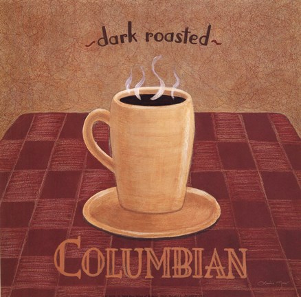 Framed Columbian Coffee Print