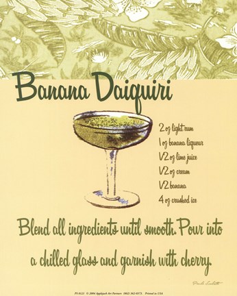 Framed Banana Daiquiri Print
