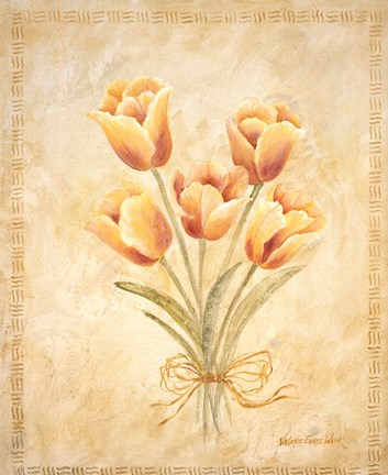 Framed Textured Bouquet IV Print