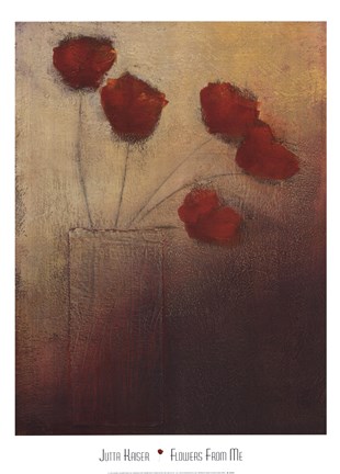 Framed Flowers From Me Print
