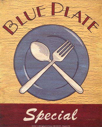 Framed Blue Plate Special Print