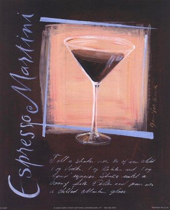 Framed Espresso Martini Print
