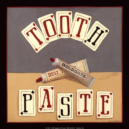 Framed Tooth Paste Print