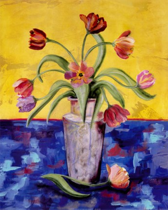 Framed Colorful Tulip Bloom Print