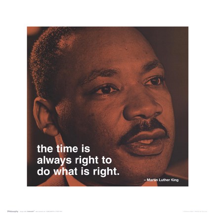 Framed Martin Luther King Jr. - iPhilosophy - Time Print