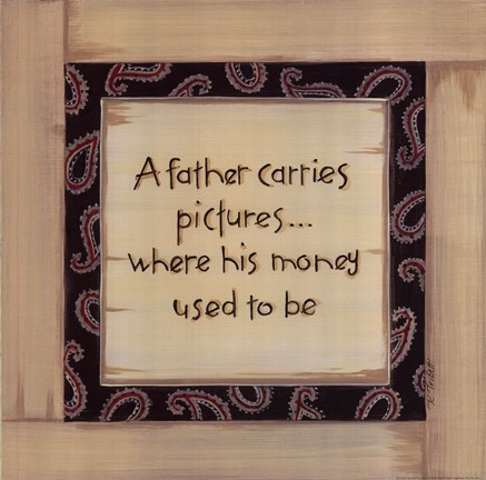 Framed Father Carries Print