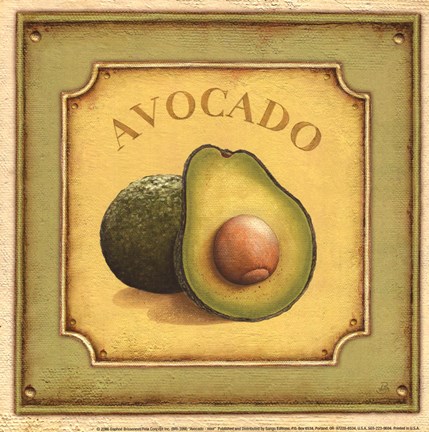Framed Avocado - mini Print