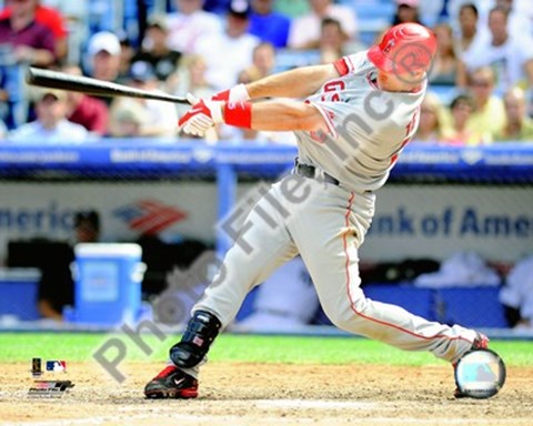 Framed Mark Teixeira 2008 Batting Action Print