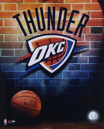 Framed 2008-09 Oklahoma Thunder Team Logo Print